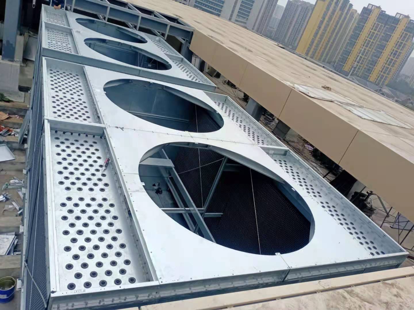 CTI Certified FRP Cross Flow Cooling Tower For Hospital